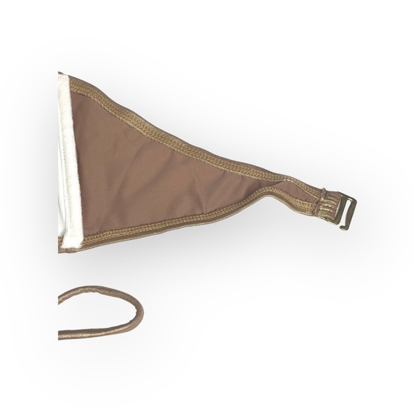 new OG Juicy Couture Beach ♚ Liquid Gold Metal Bikini Set ♚ Crystal Logo J’s ♚ - Picture 5 of 16